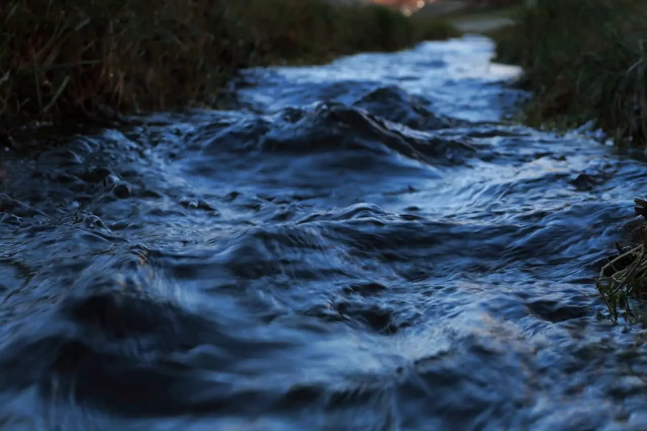 a river flowing fast