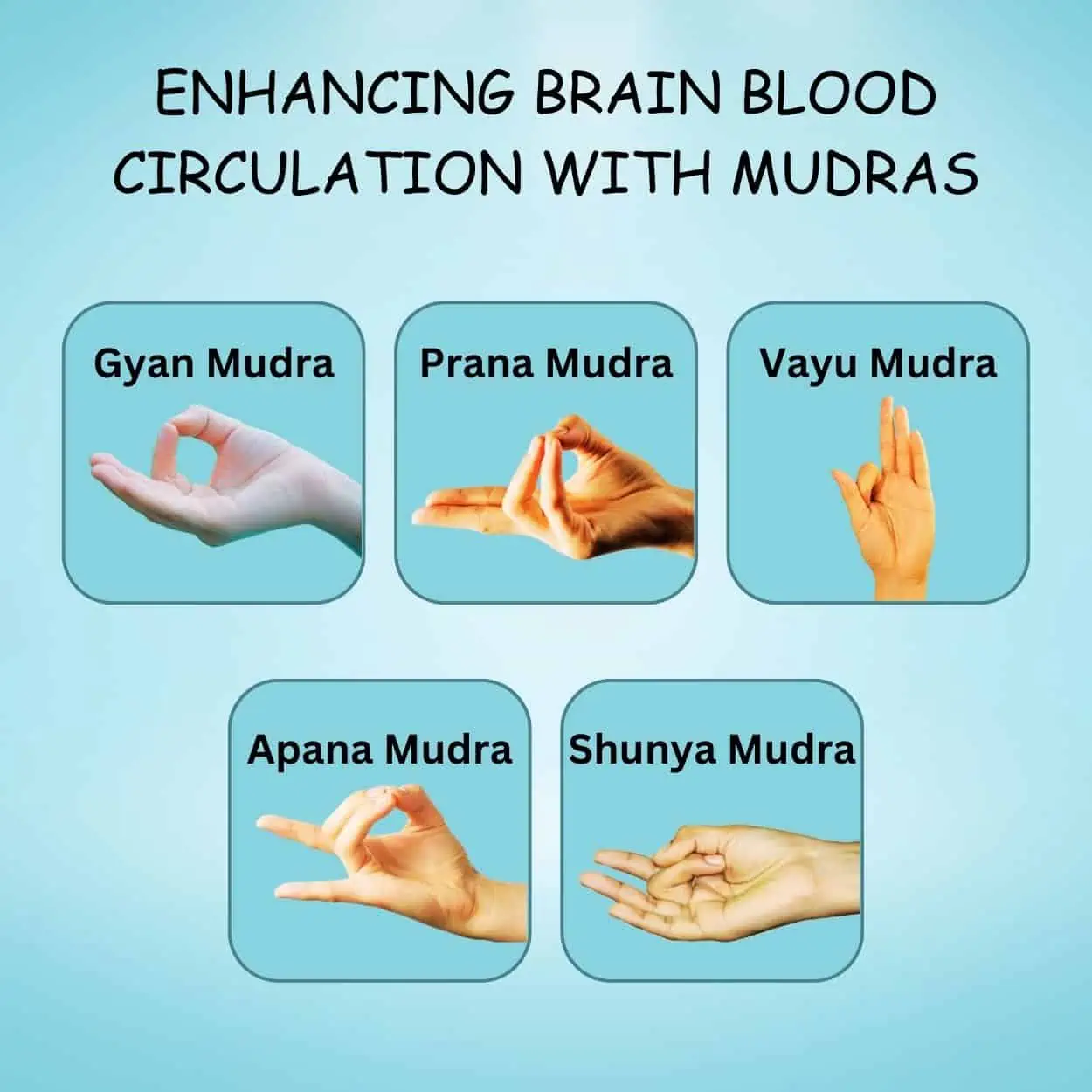 Enhancing Brain Blood Circulation with Mudras