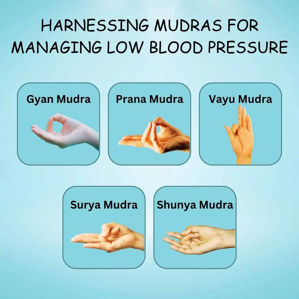 Harnessing Mudras for Managing Low Blood Pressure